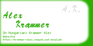 alex krammer business card